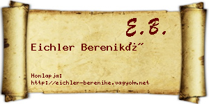 Eichler Bereniké névjegykártya